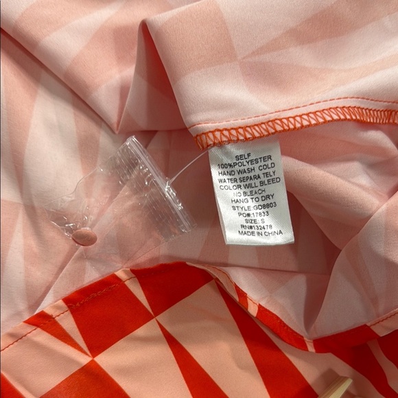 Glam Orange and White Asymmetrical Dress - Picture 7 of 7